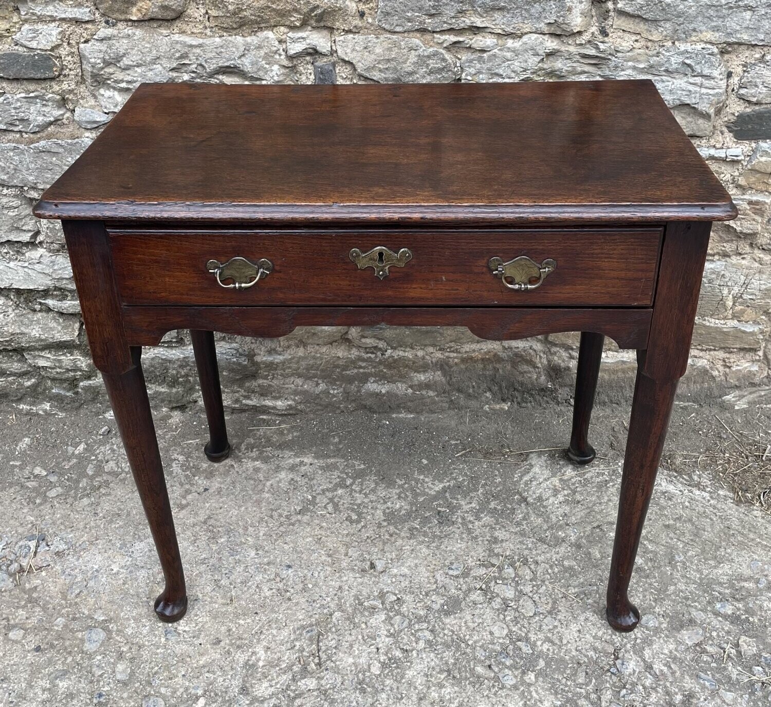Georgian Oak Pad Foot Side Table