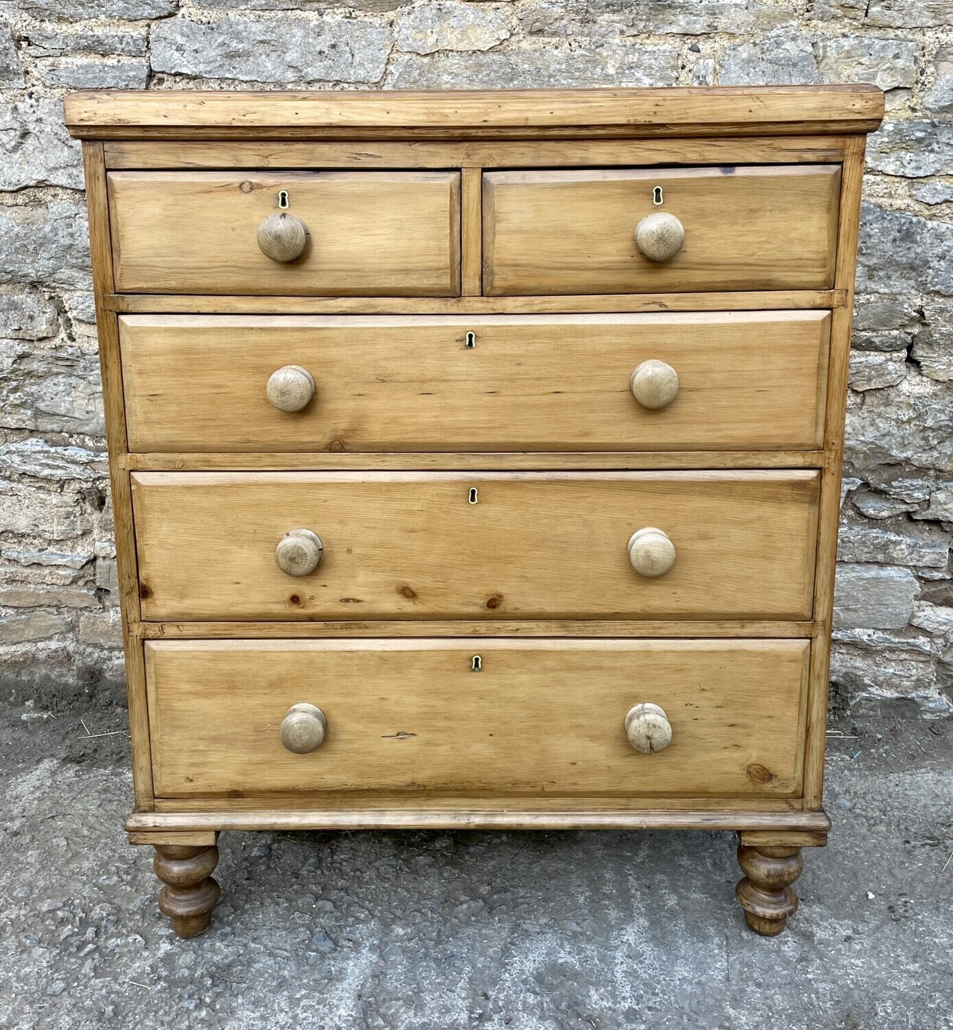 Victorian Stripped Pine Chest of Drawers