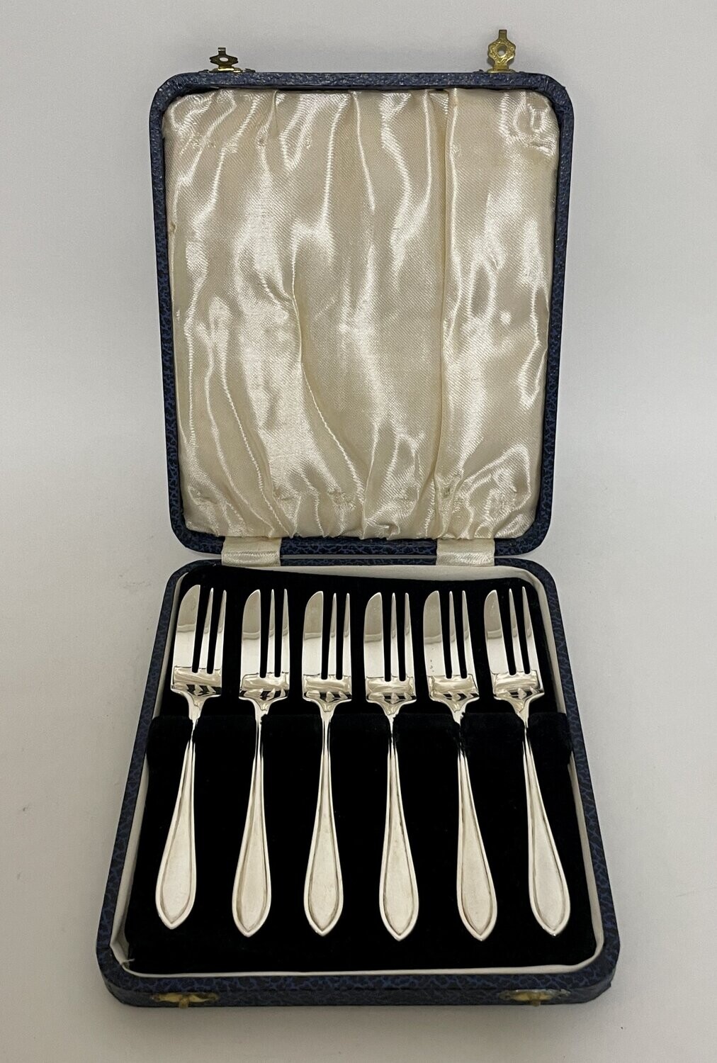 Set of 6 Antique Silver Cake Forks