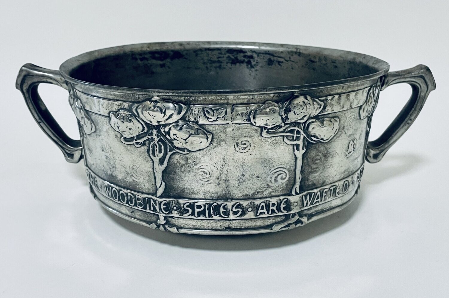 Art Nouveau Tudric Pewter Rose Bowl
