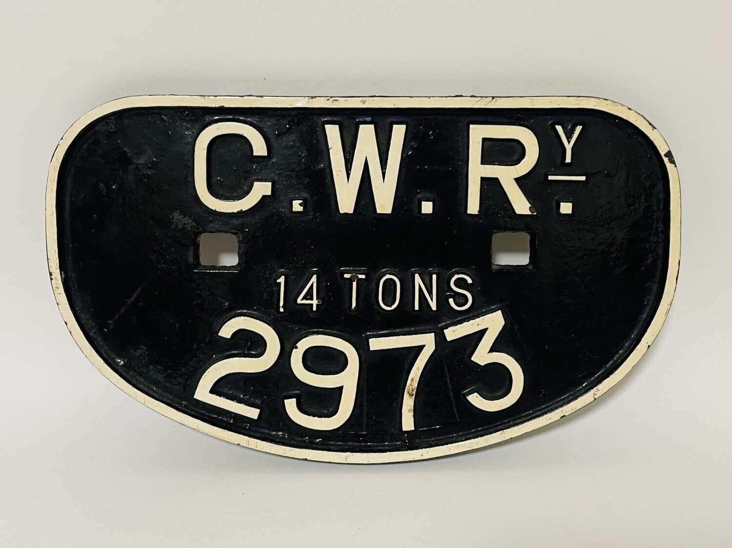 Cast Iron GWR Wagon Plate