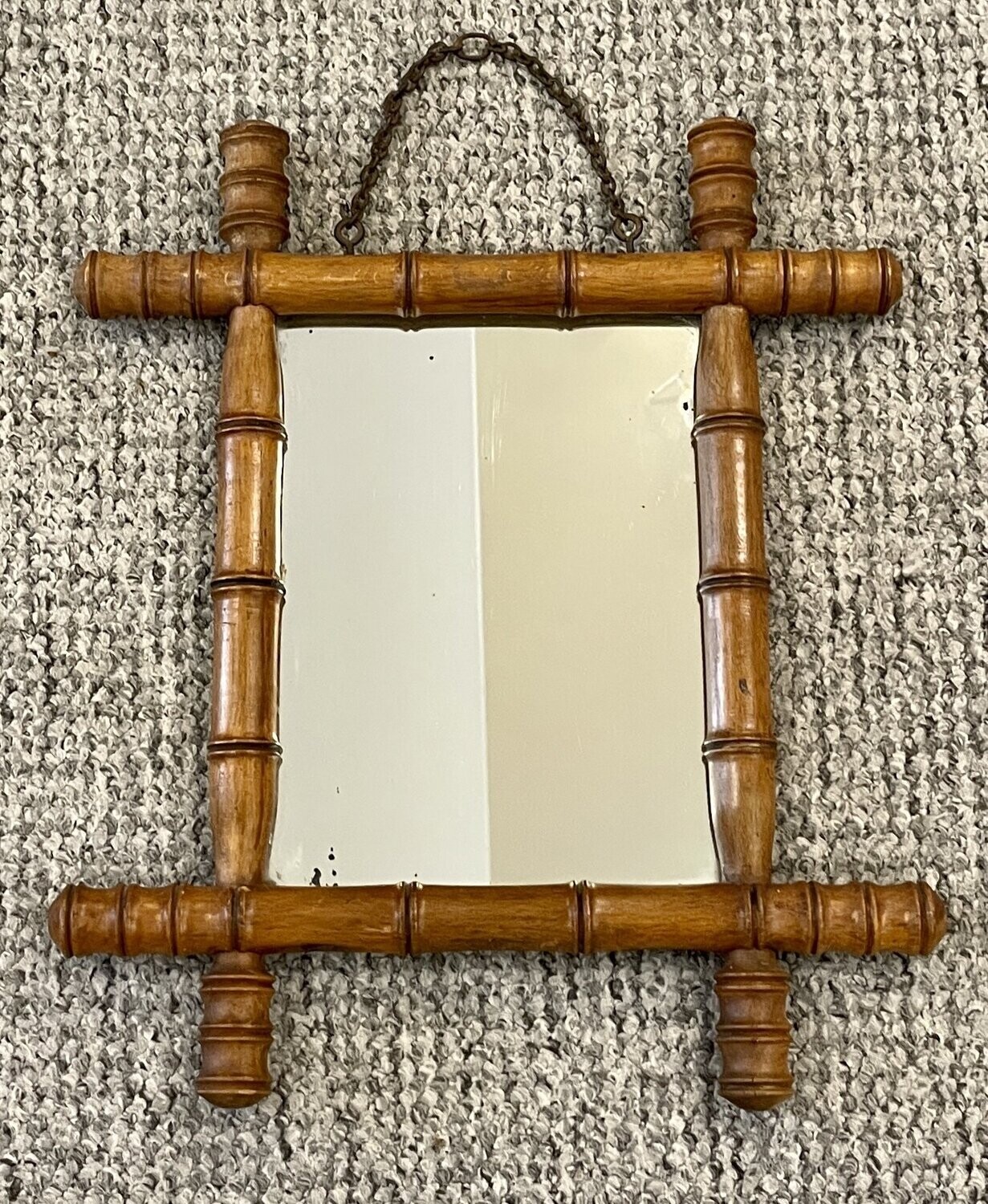 Small French Faux Bamboo Mirror