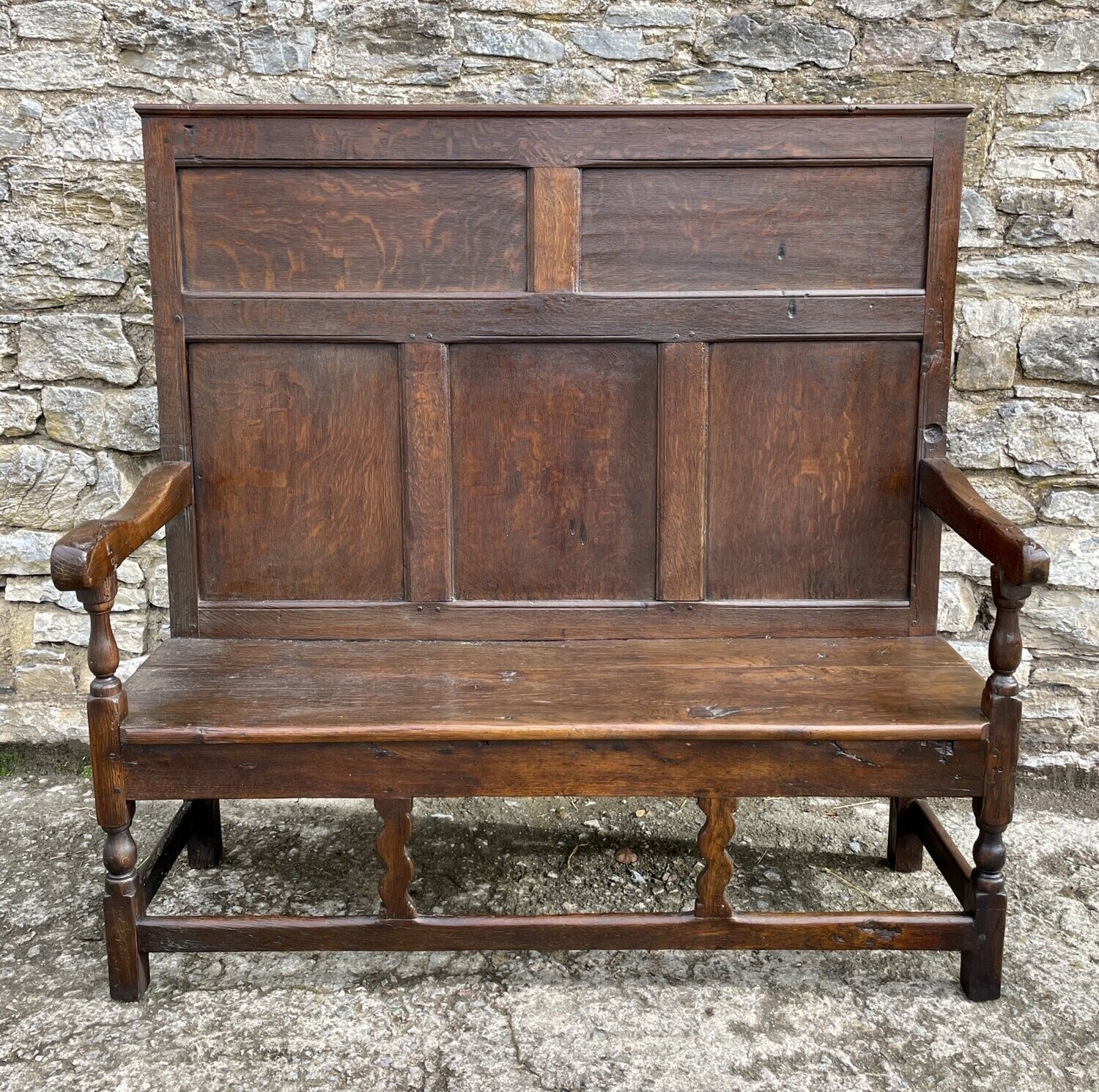 Georgian Oak Settle