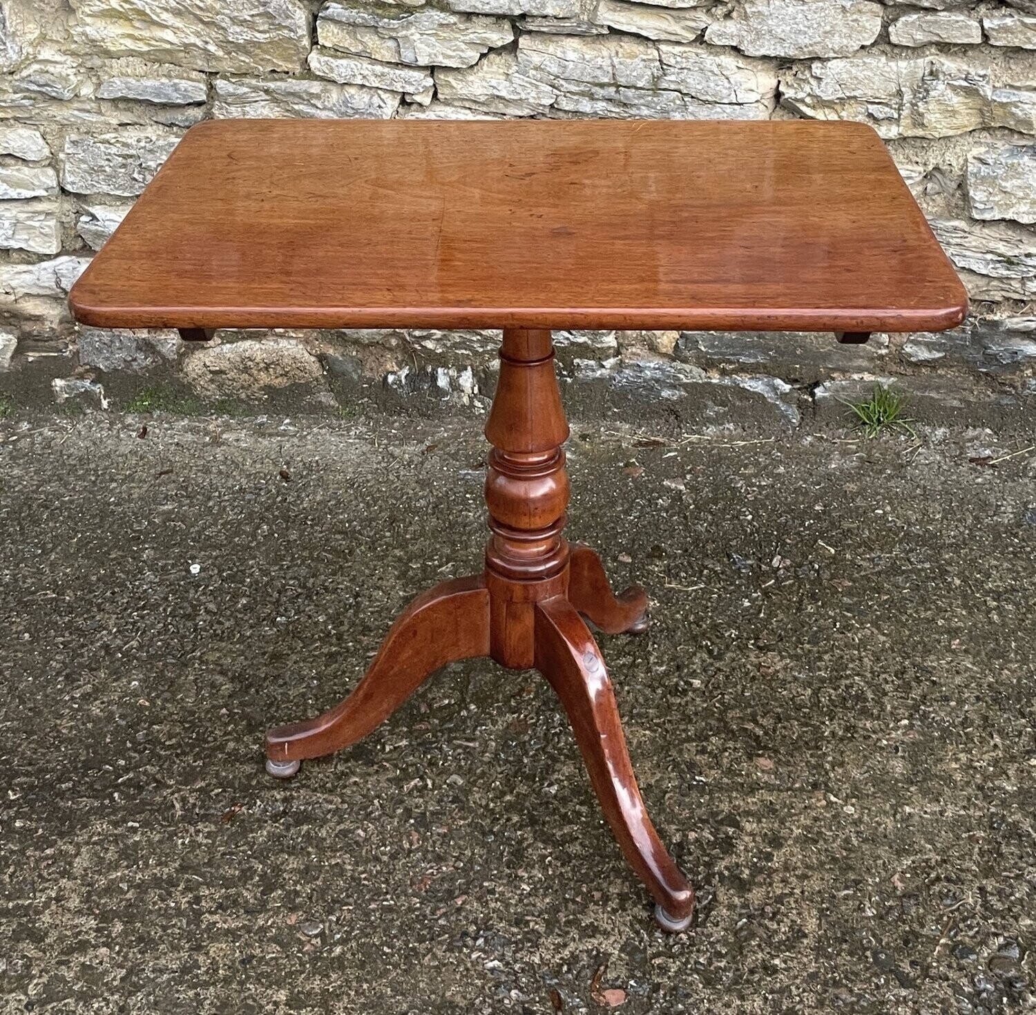 Large Regency Mahogany Tilt Top Wine Table