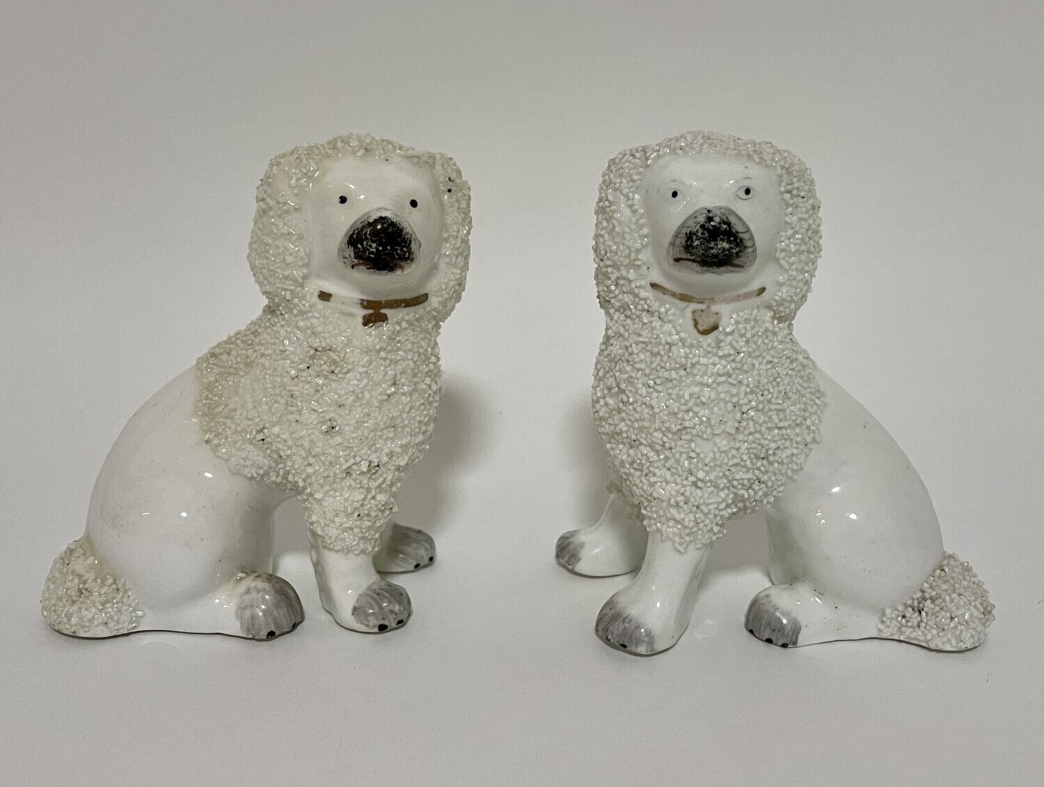Pair of Victorian Staffordshire Poodles