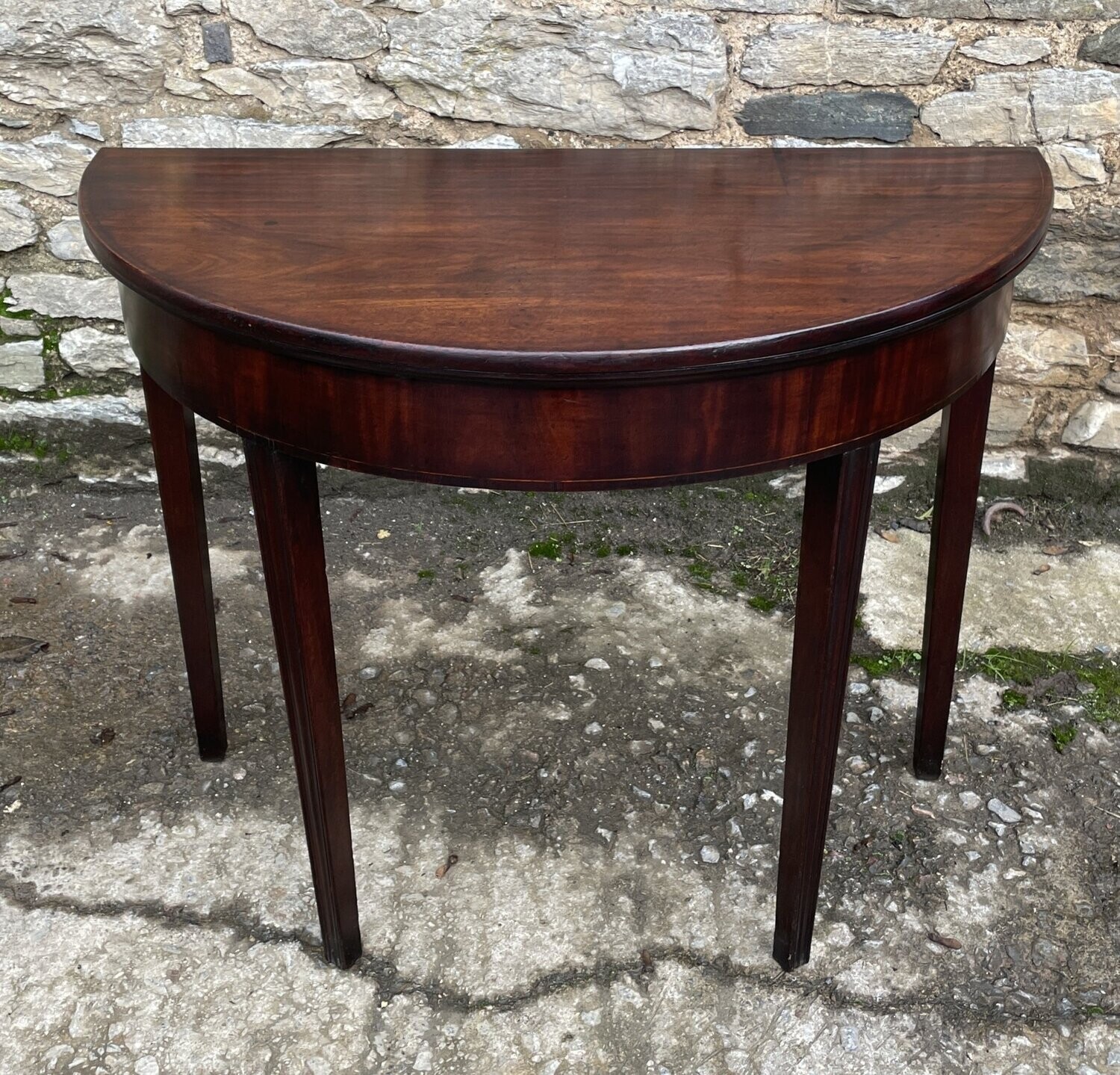 Georgian Mahogany Demi Lune Tea Table