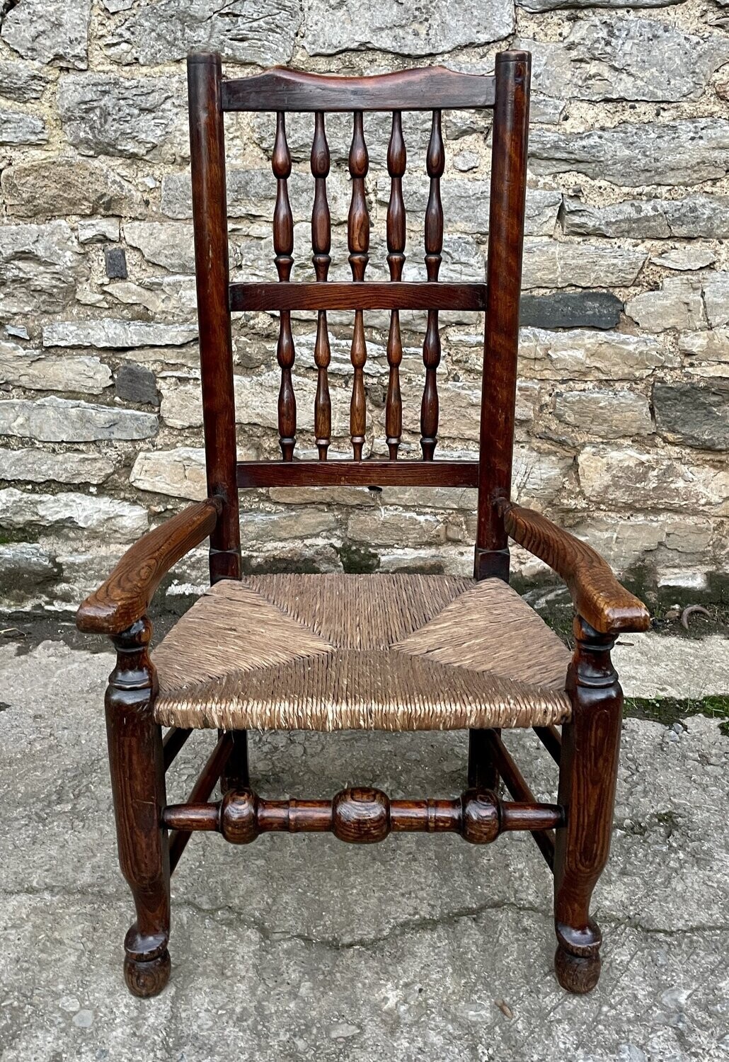 Antique Lancashire Spindleback Chair