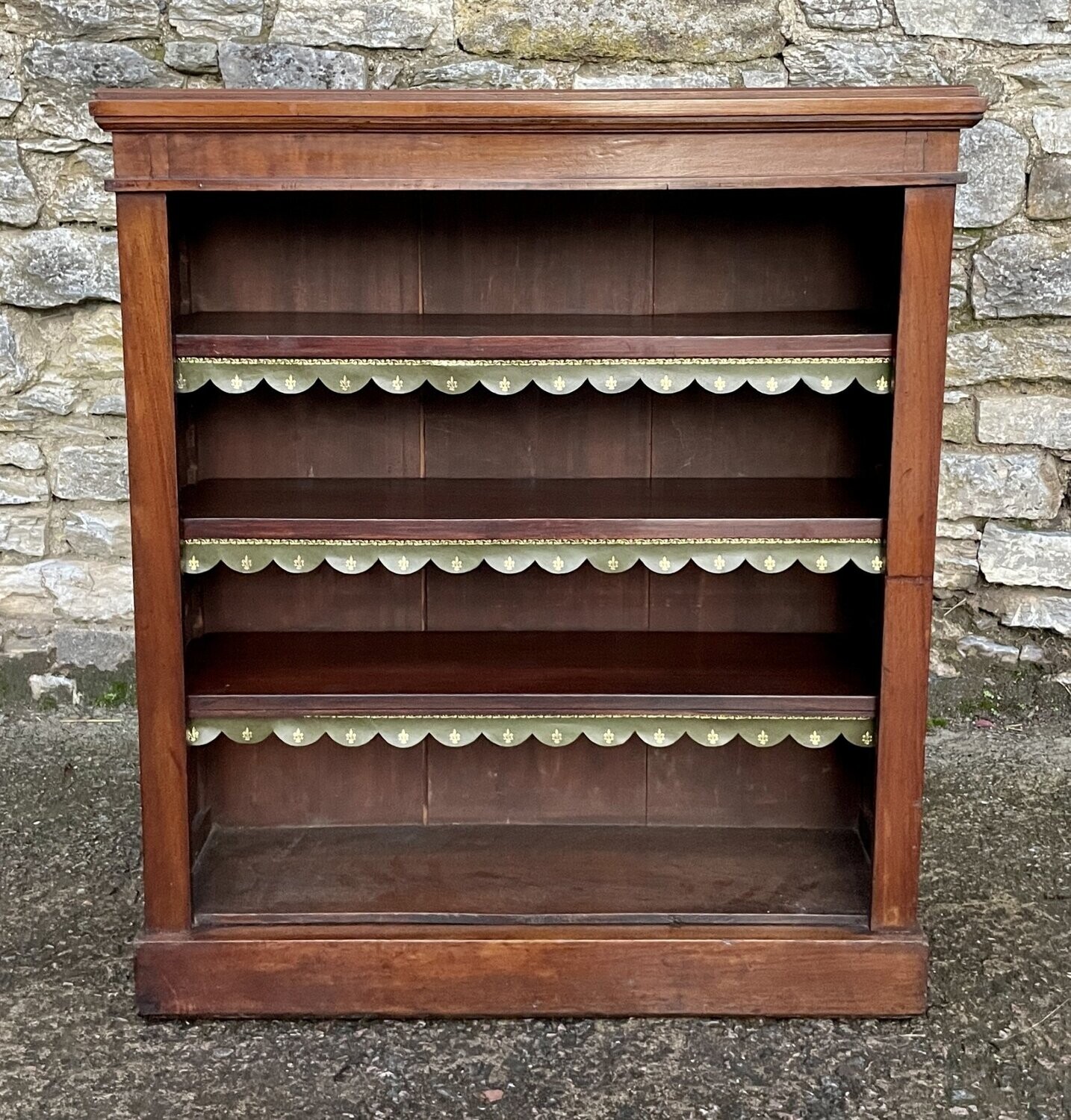 Victorian Mahogany Open Bookcase
