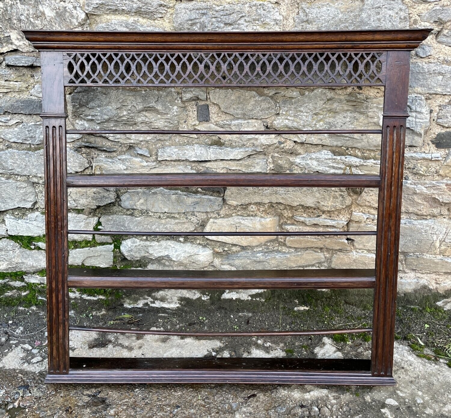 Georgian Oak Delft Wall Rack
