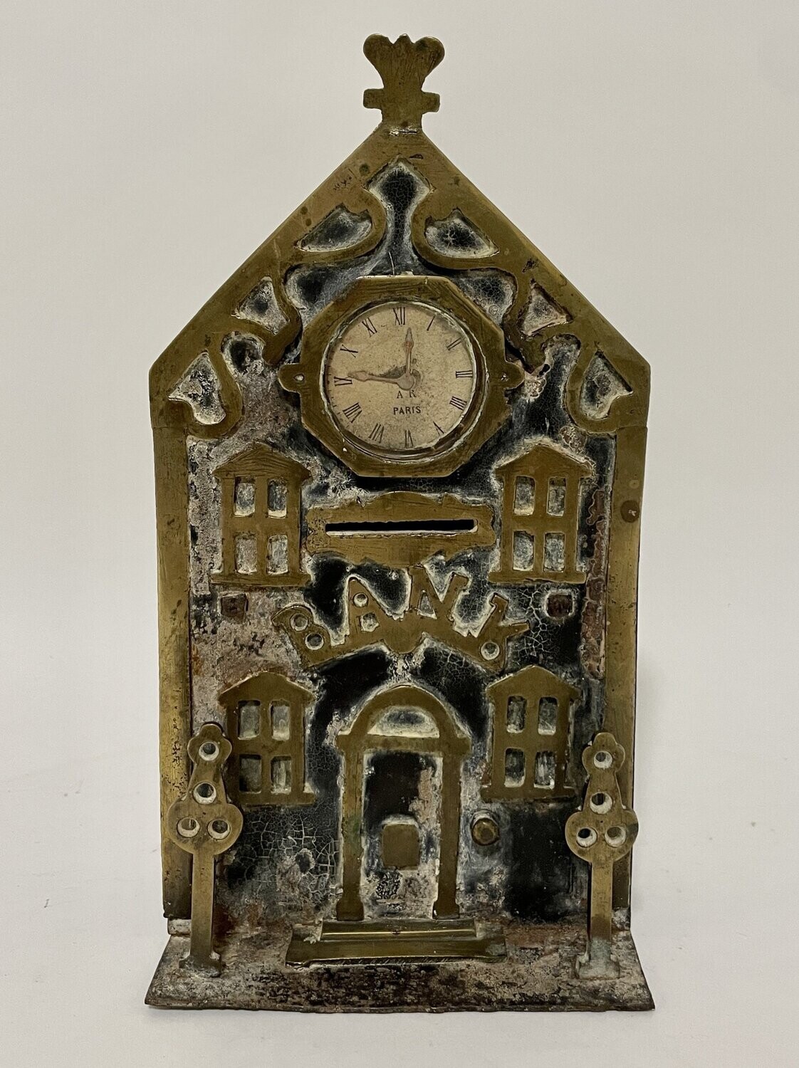 Victorian Brass Money Bank