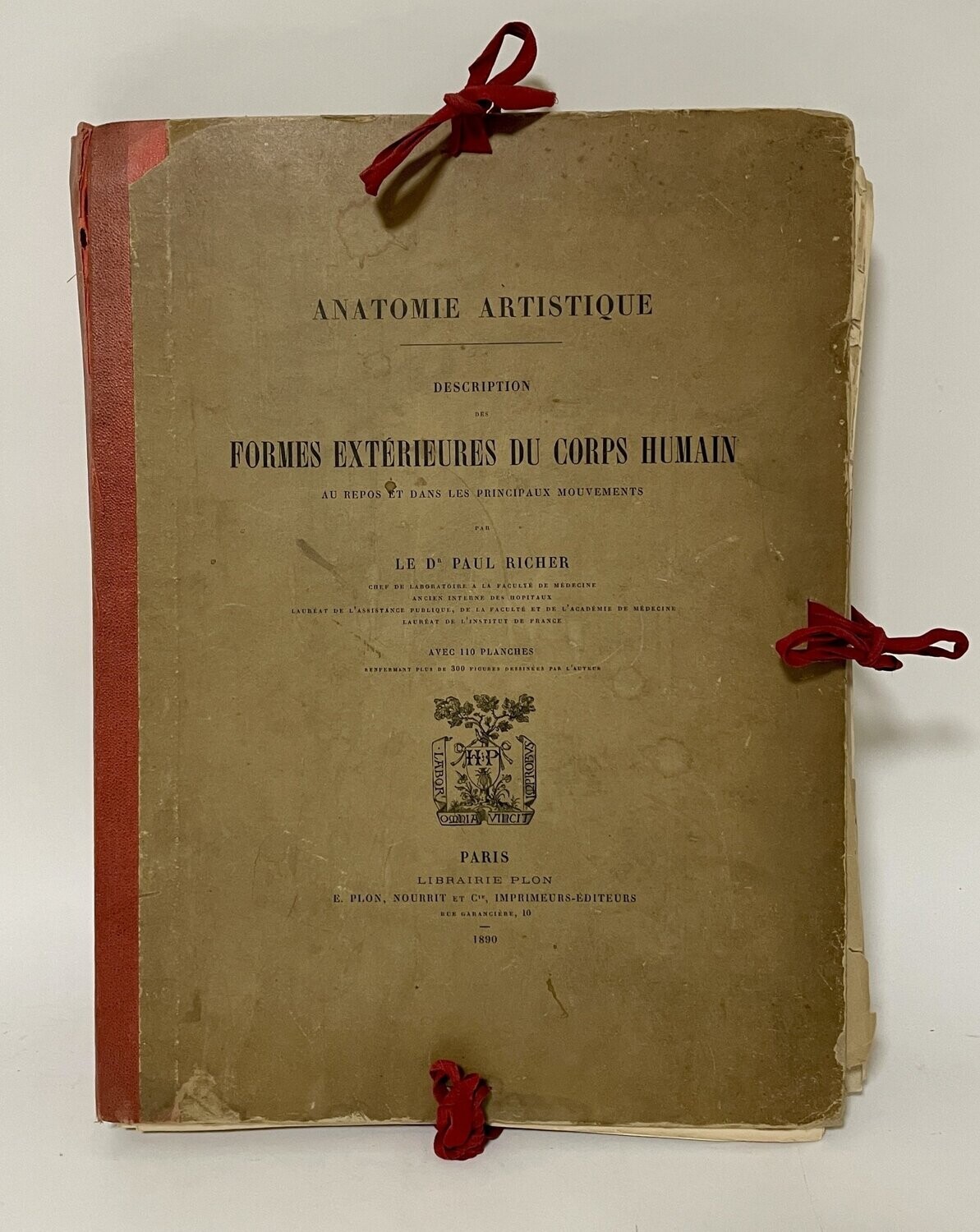 First Edition Folio Anatomie Artistique 1890