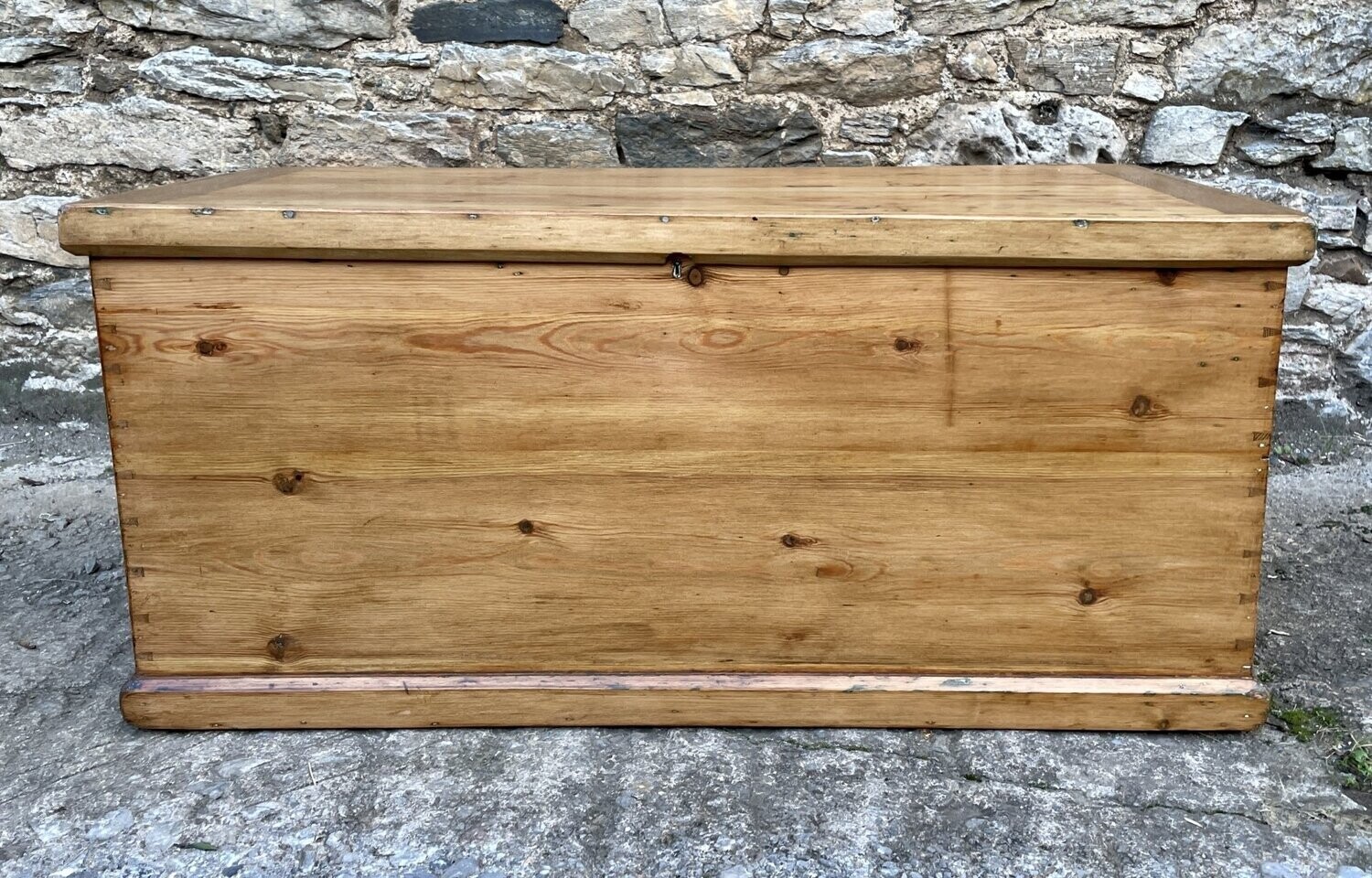 Antique Stripped Pine Blanket Box