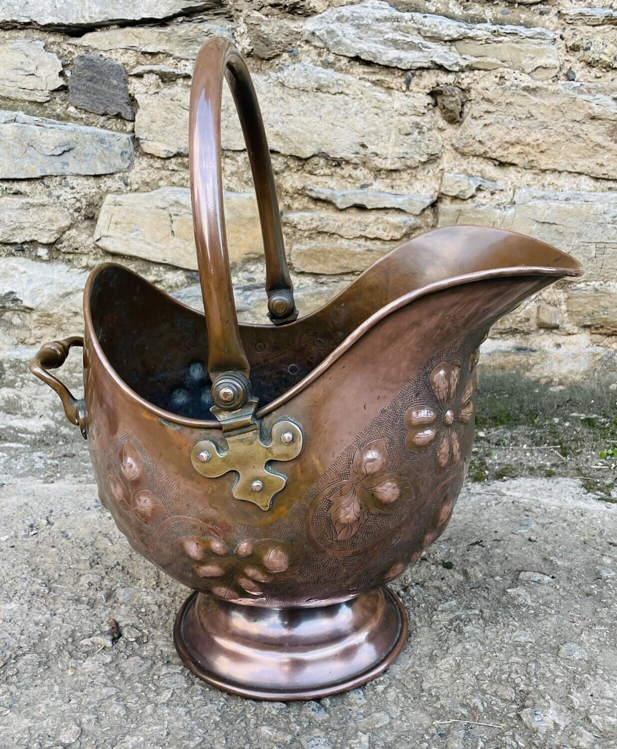 Arts and Crafts Copper Coal Bucket