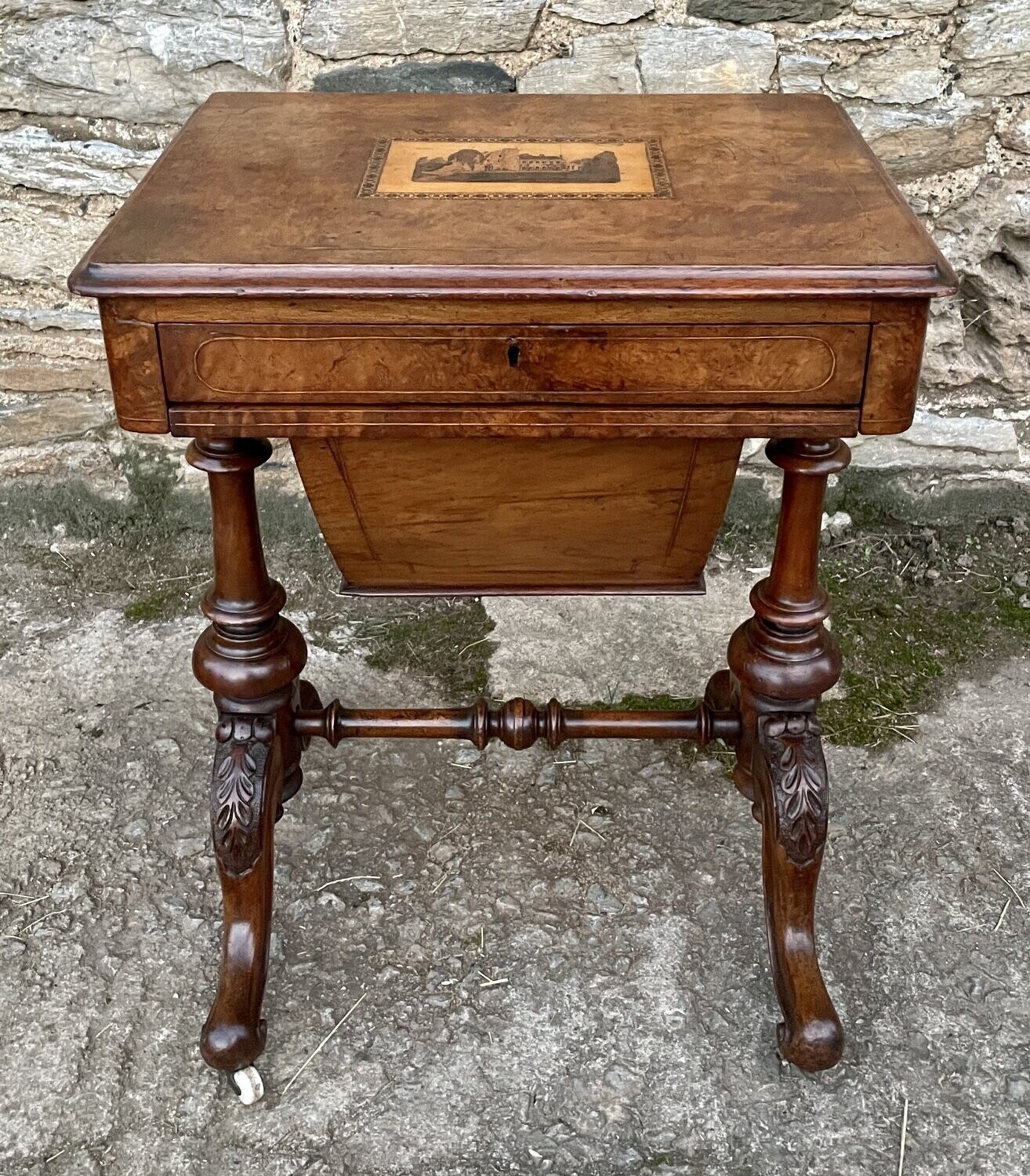 Victorian Tunbridge Inlaid Sewing Table