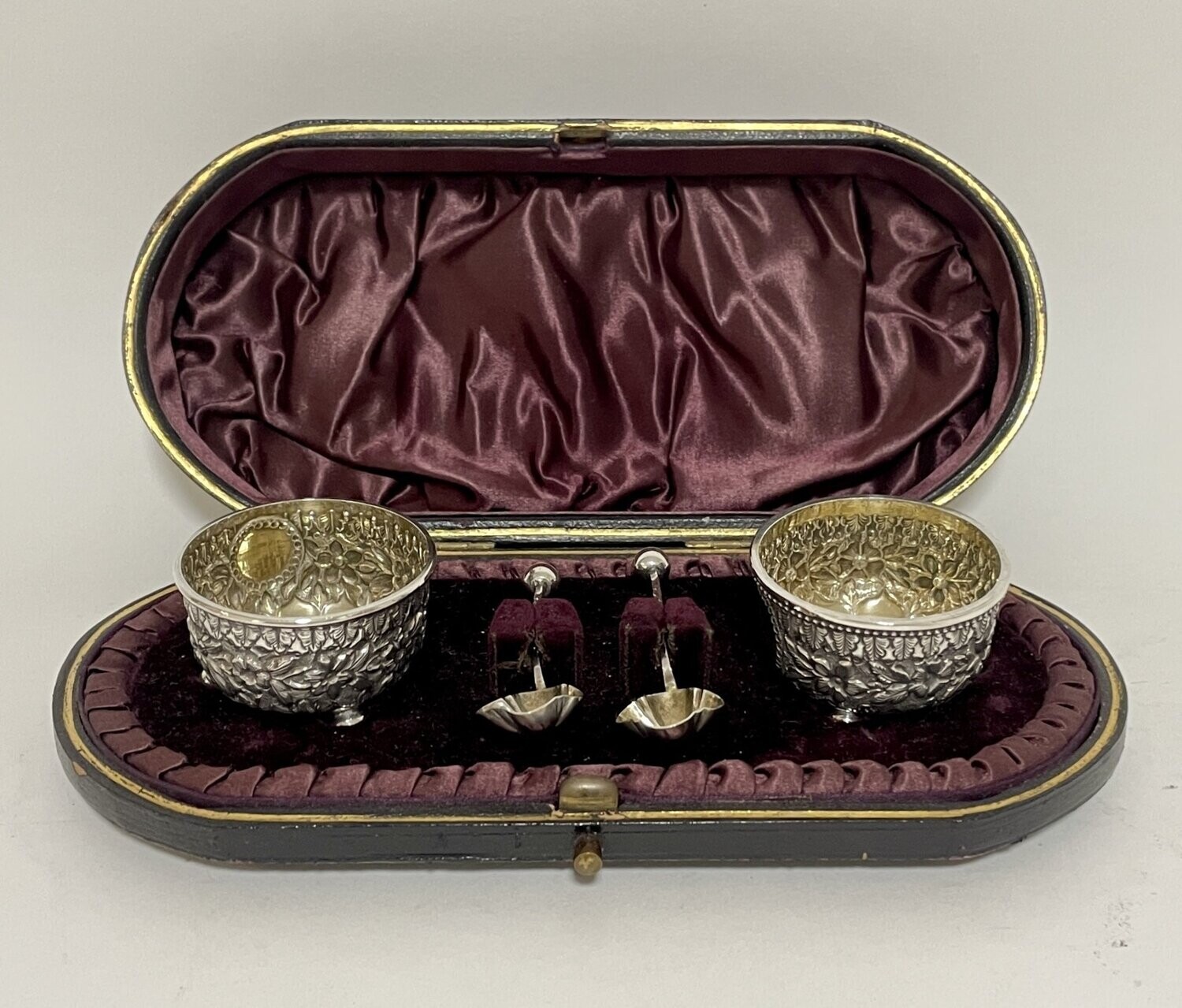 Victorian Silver Salts in Box