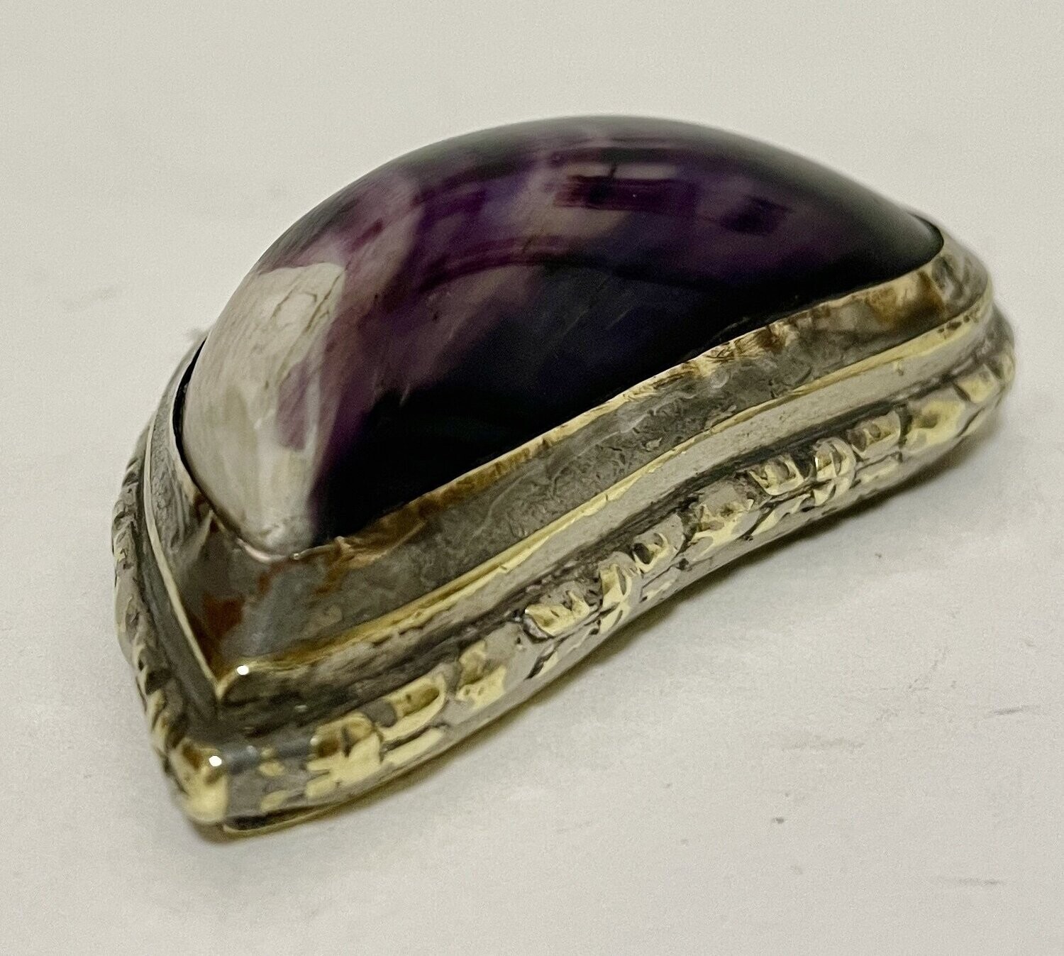 Antique Silver Plated Mussel Snuff Box