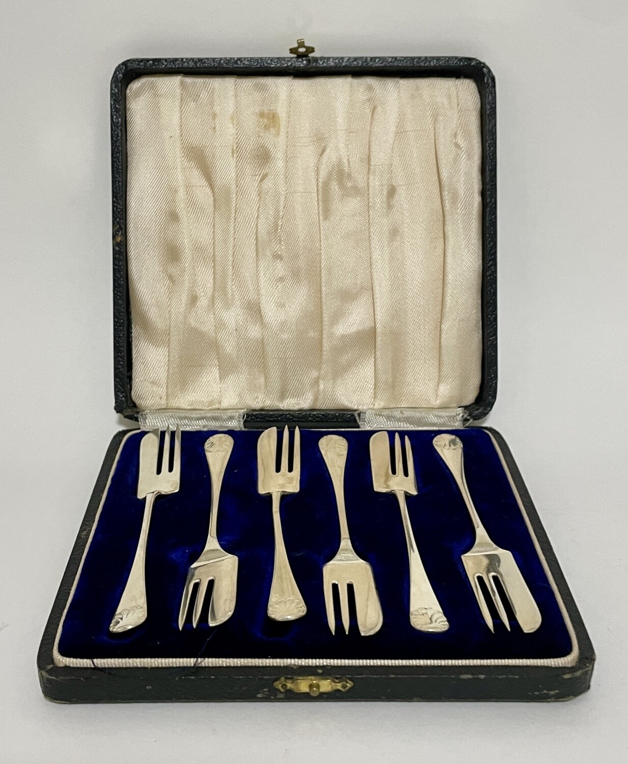 Set of 6 Antique Silver Cake Forks
