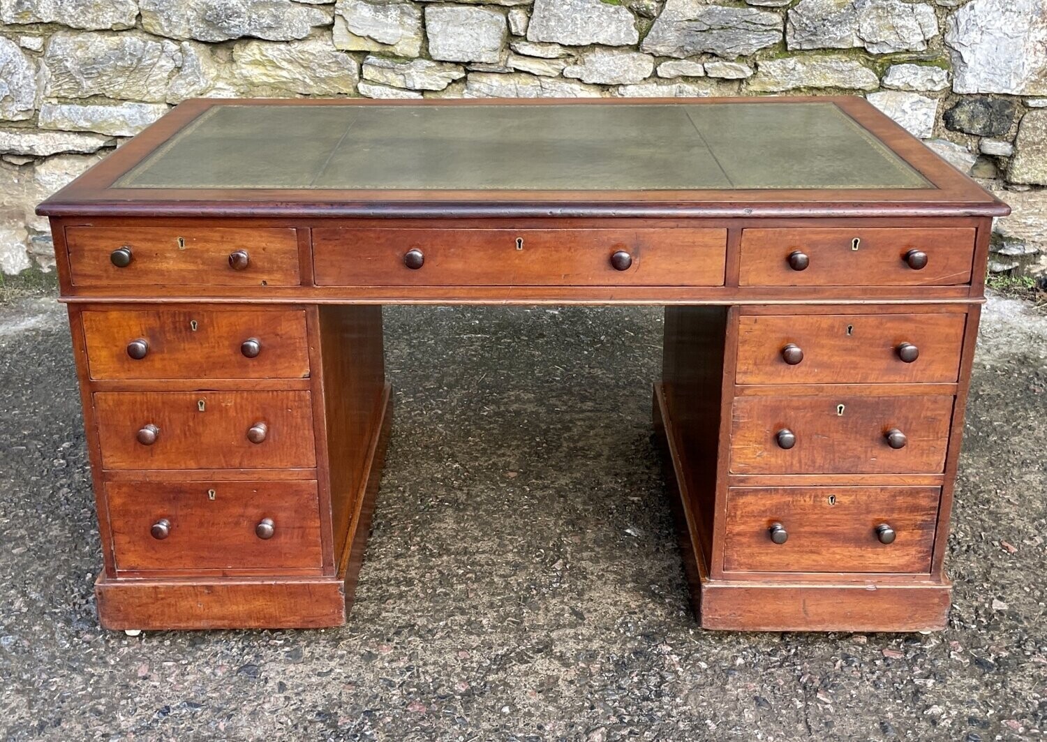 Victorian Mahogany Pedestal Desk