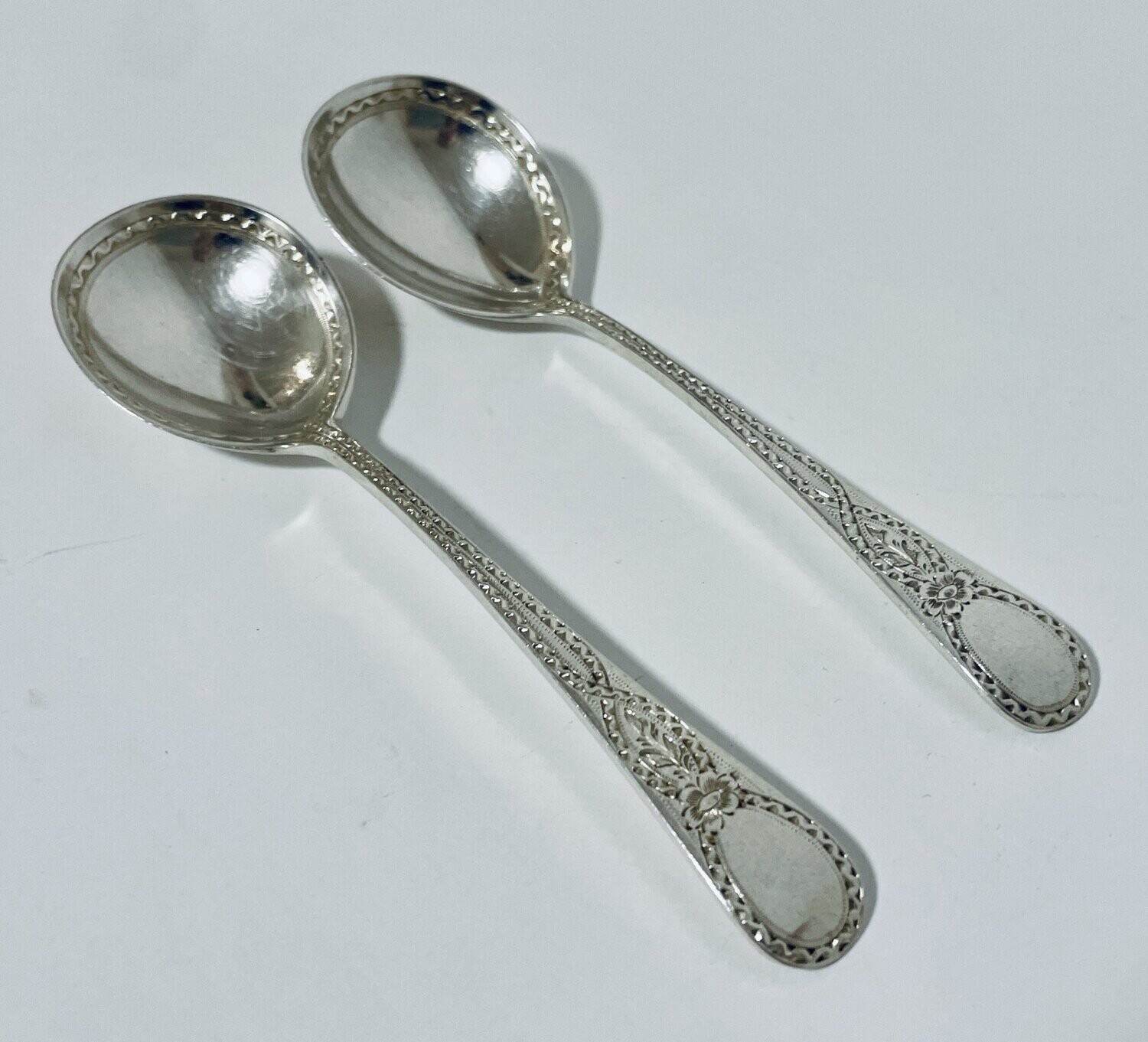 Pair of Antique Silver Jam Spoons