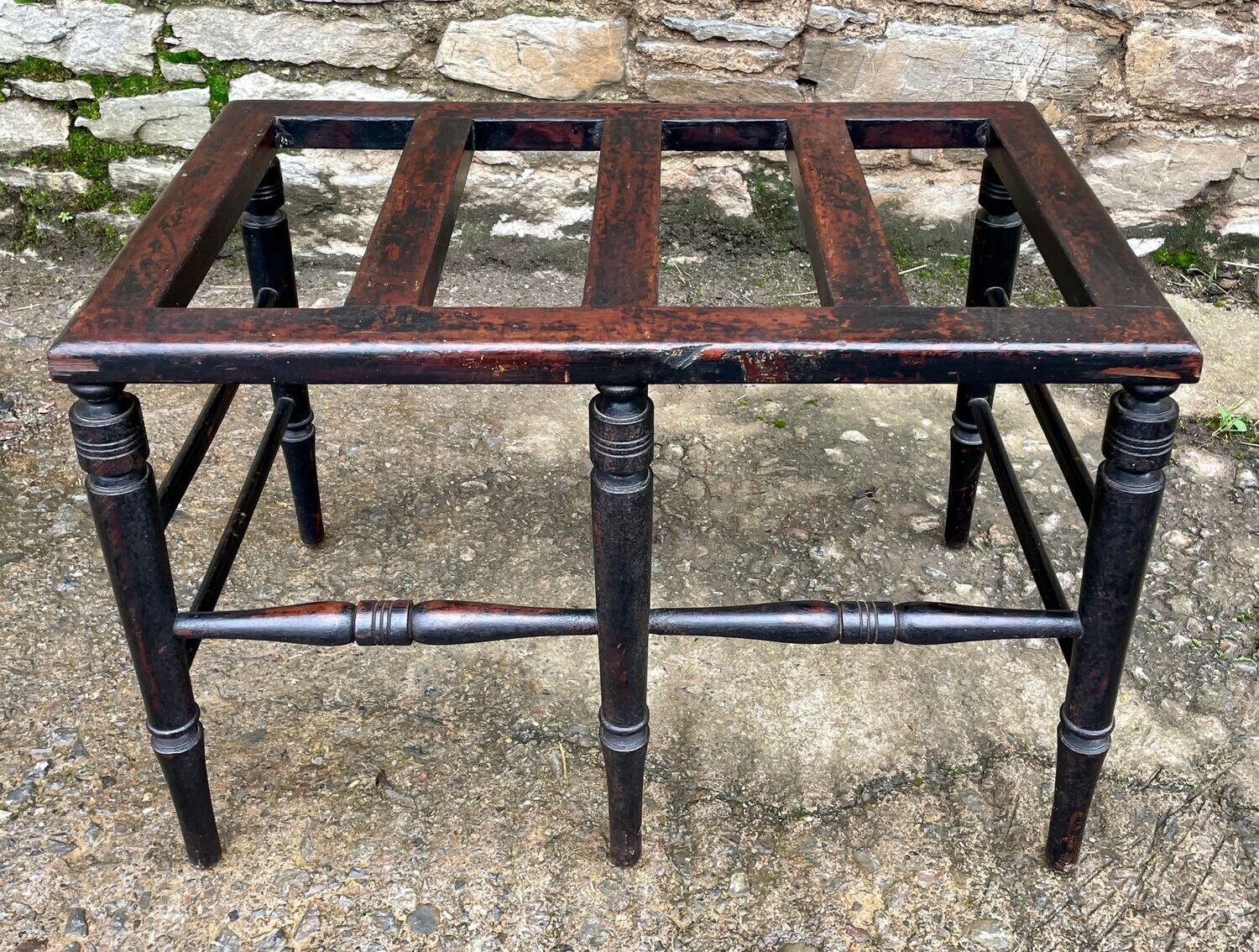 Edwardian Ebonised Luggage Rack