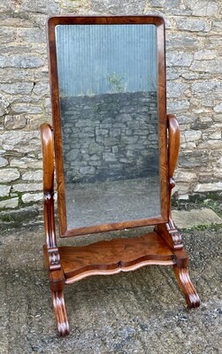 ​Victorian Mahogany Cheval Mirror