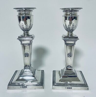 Pair of Victorian Silver Candlesticks