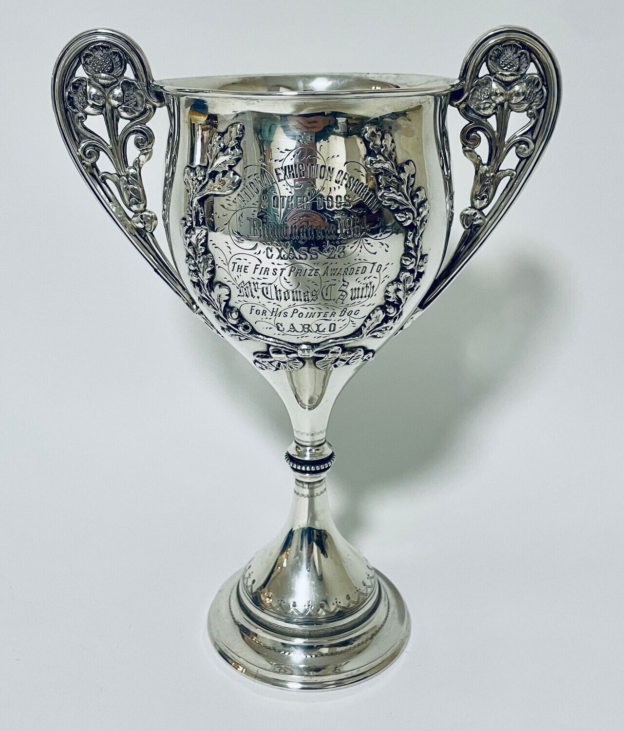 Victorian Silver Sporting Dog Trophy