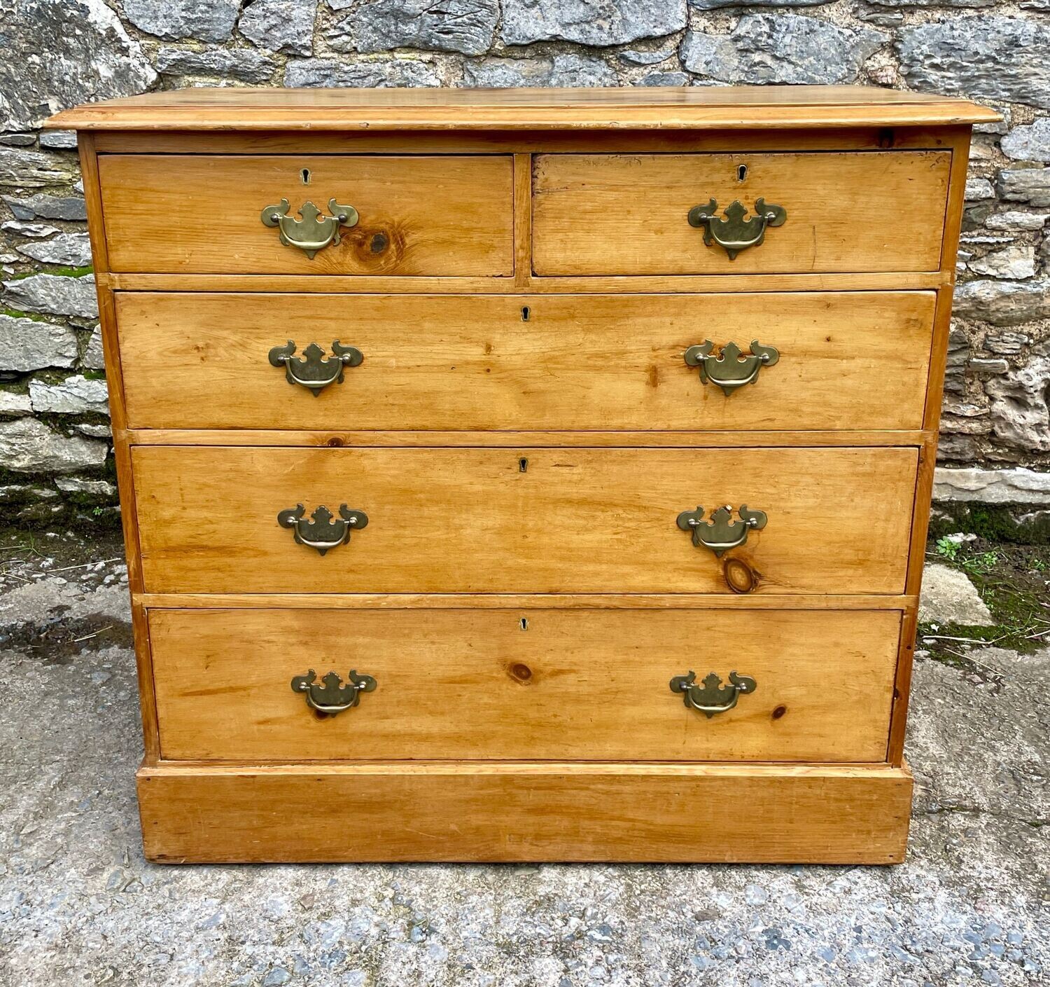 Antique Stripped Pine Chest of Drawers