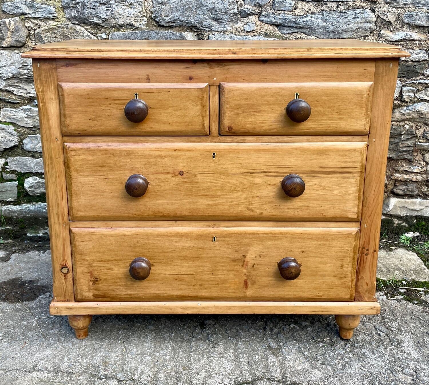 Small Antique Pine Chest of Drawers