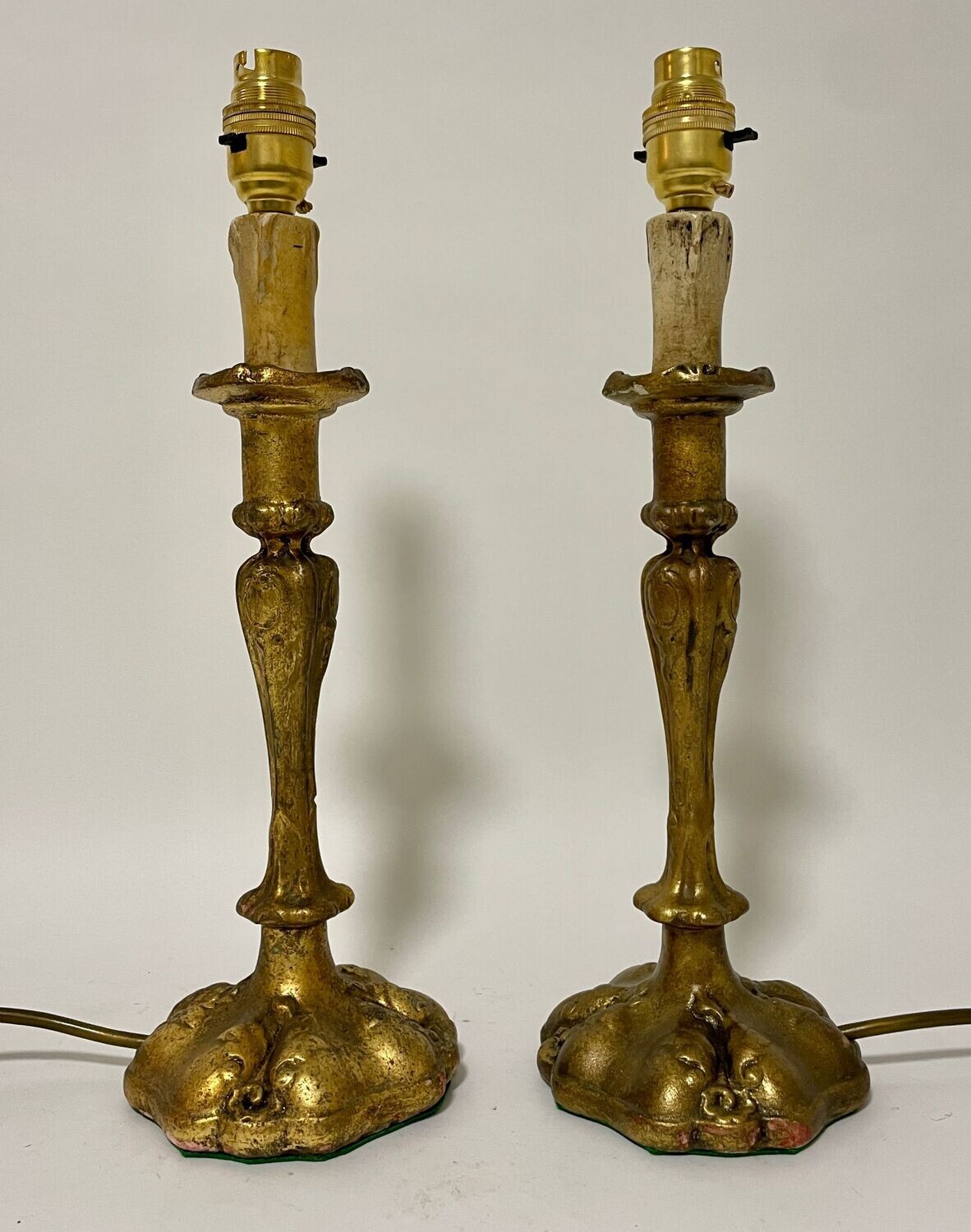 Pair of Gilt Table Lamps
