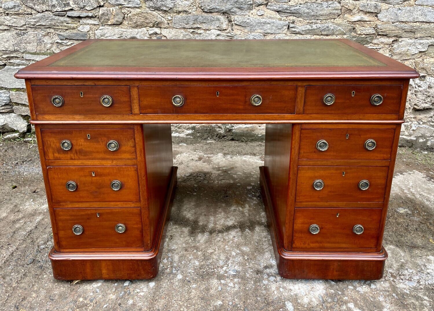 Victorian Mahogany Pedestal Desk