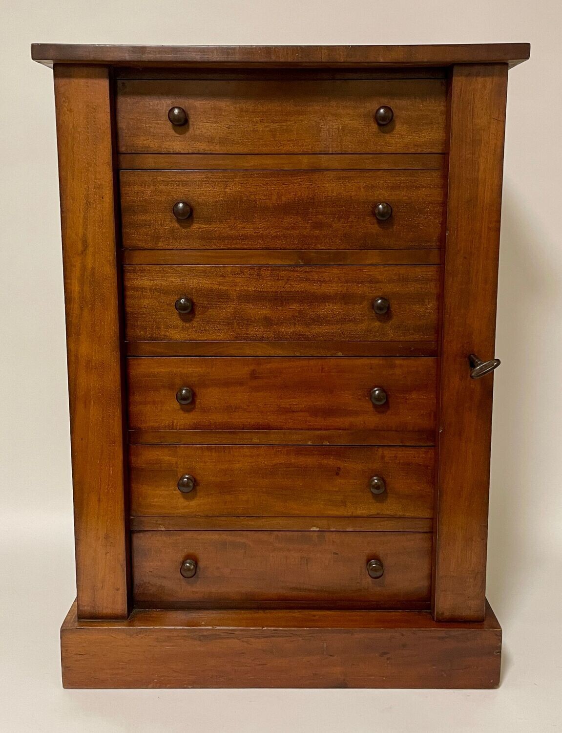 ​Victorian Mahogany Tabletop Wellington Chest