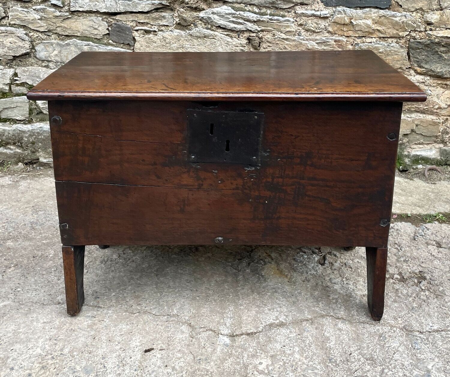 Small 18th Century Planked Oak Coffer