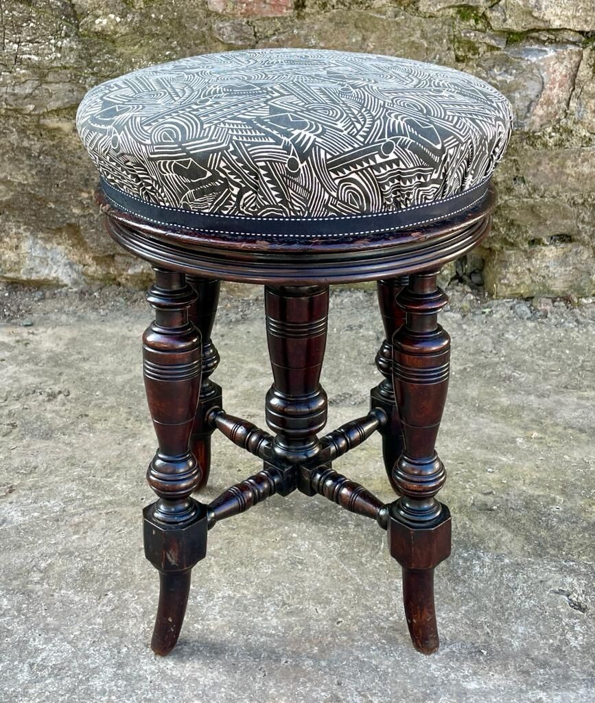 Edwardian Revolving Piano Stool