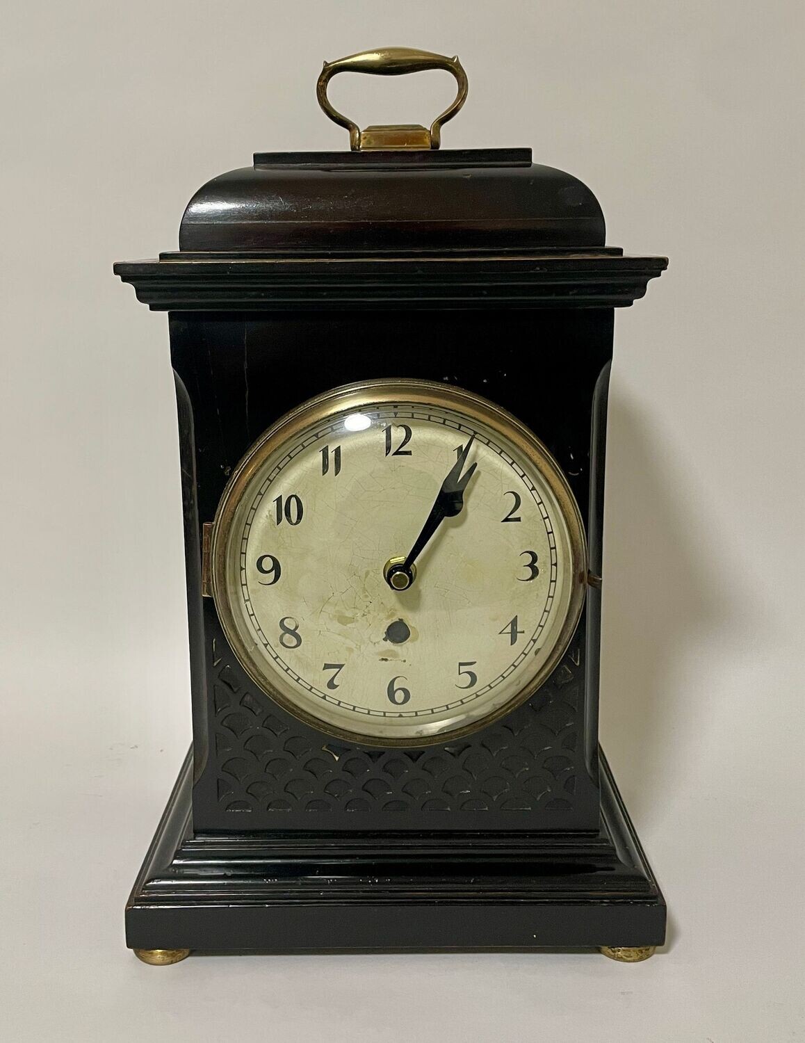 Victorian Ebonised Bracket Clock (converted to quartz)