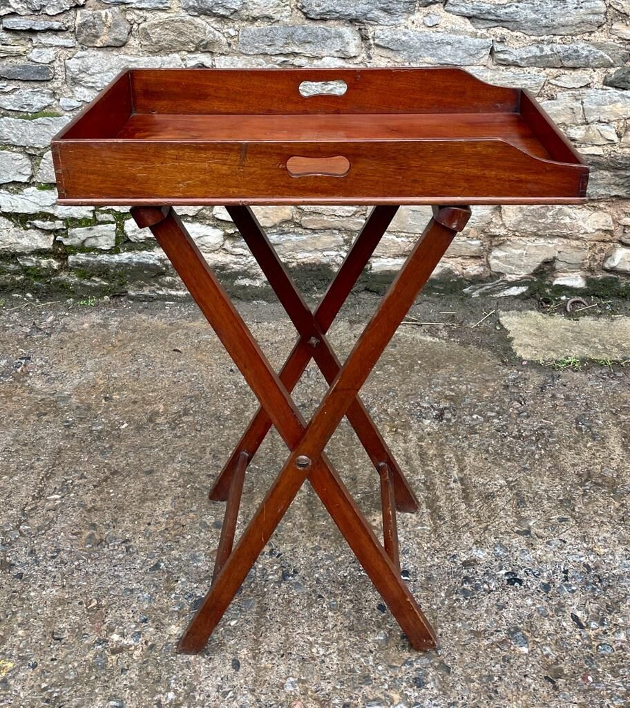 Victorian Mahogany Folding Butlers Tray