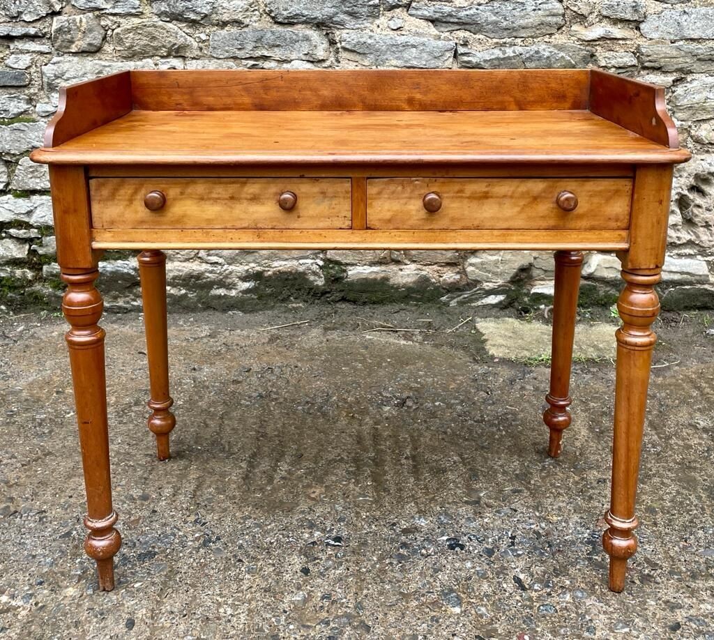 Victorian Satinwood Two Drawer Table