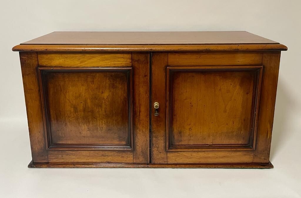 Antique Mahogany Tabletop Filing Cabinet