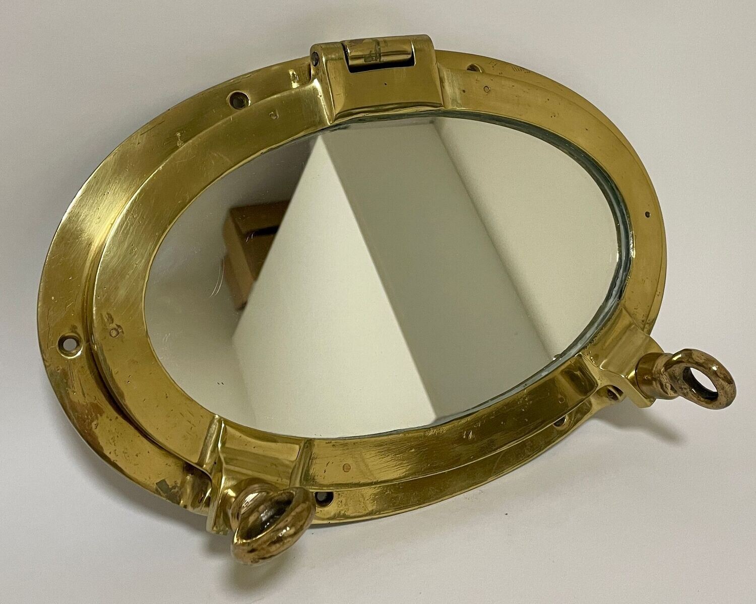 Antique Brass Porthole Mirror