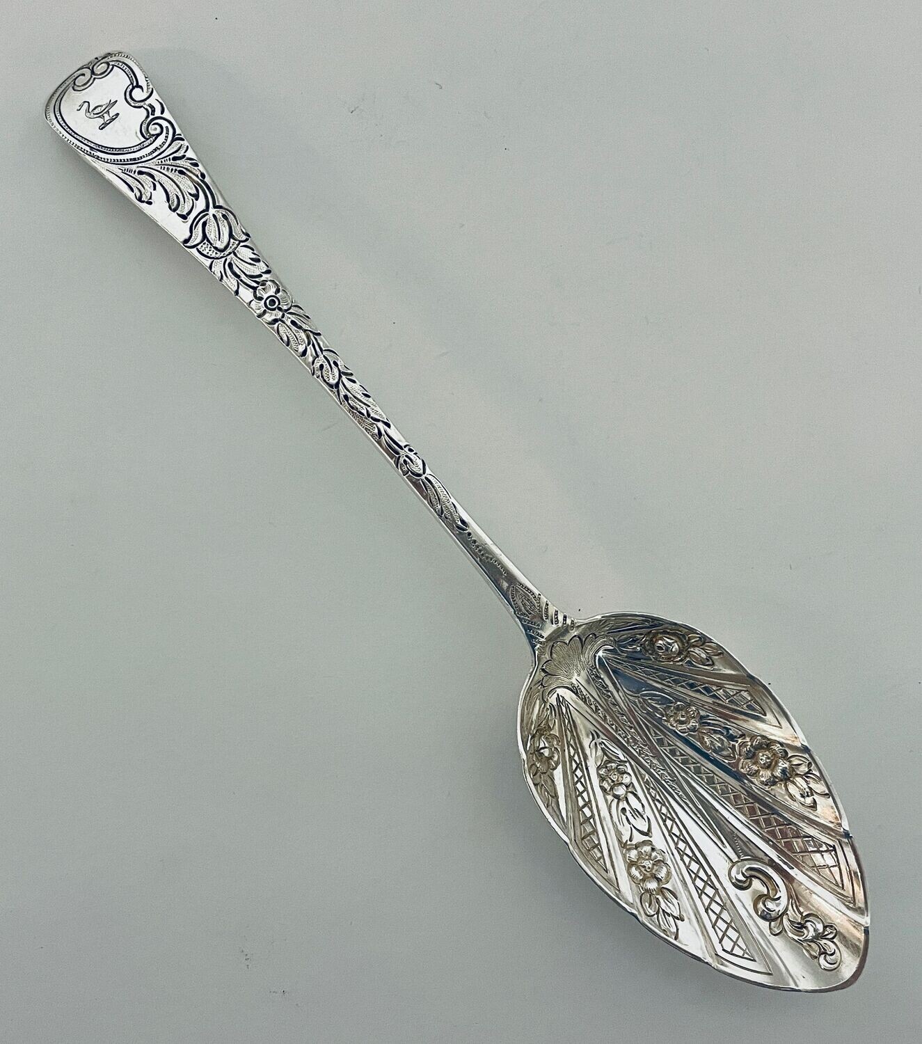 Victorian Silver Berry Spoon