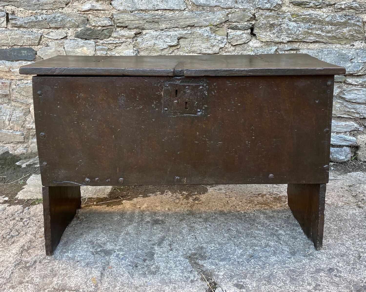 ​17th Century Oak Planked Coffer