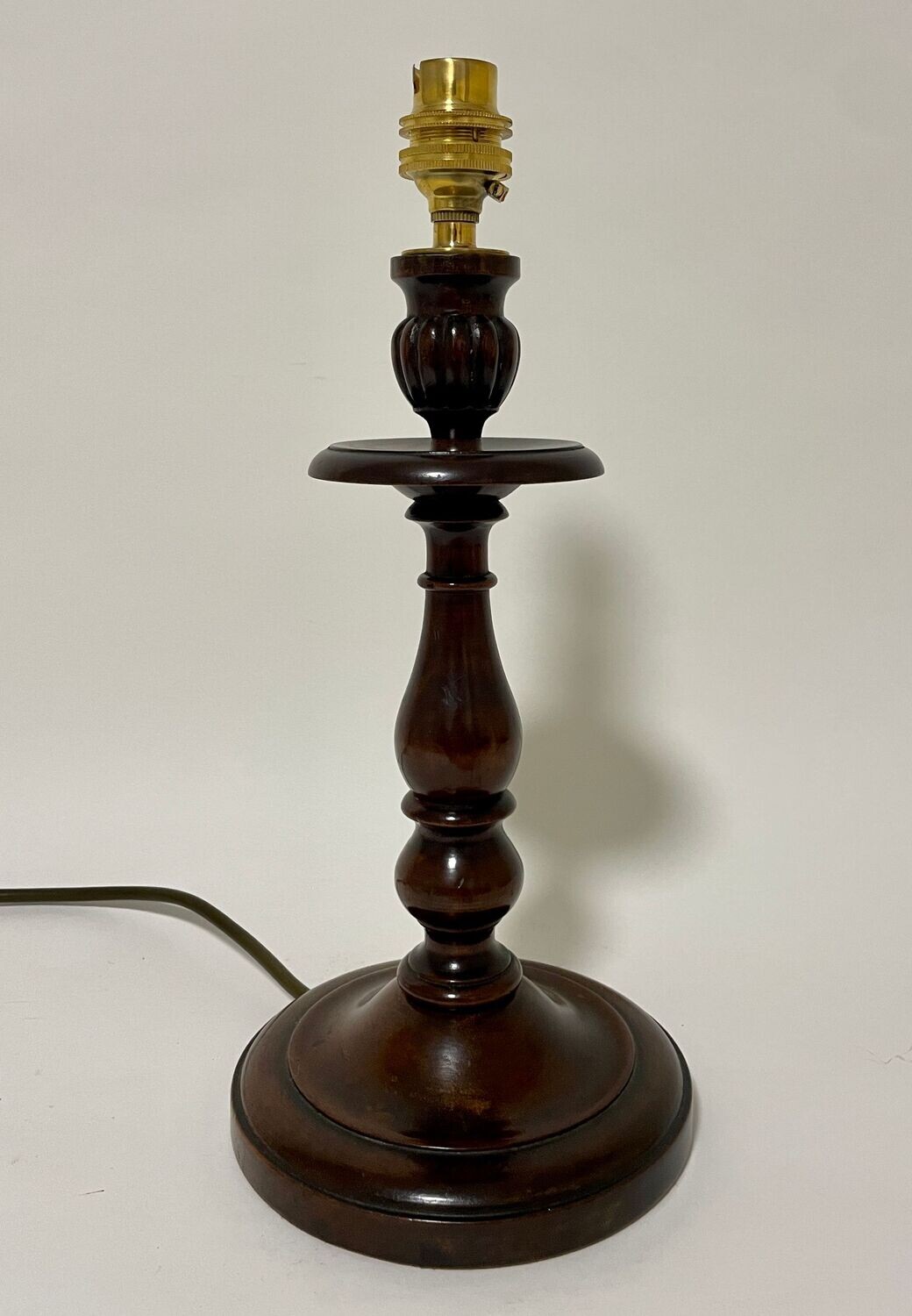 Antique Turned Wooden Table Lamp