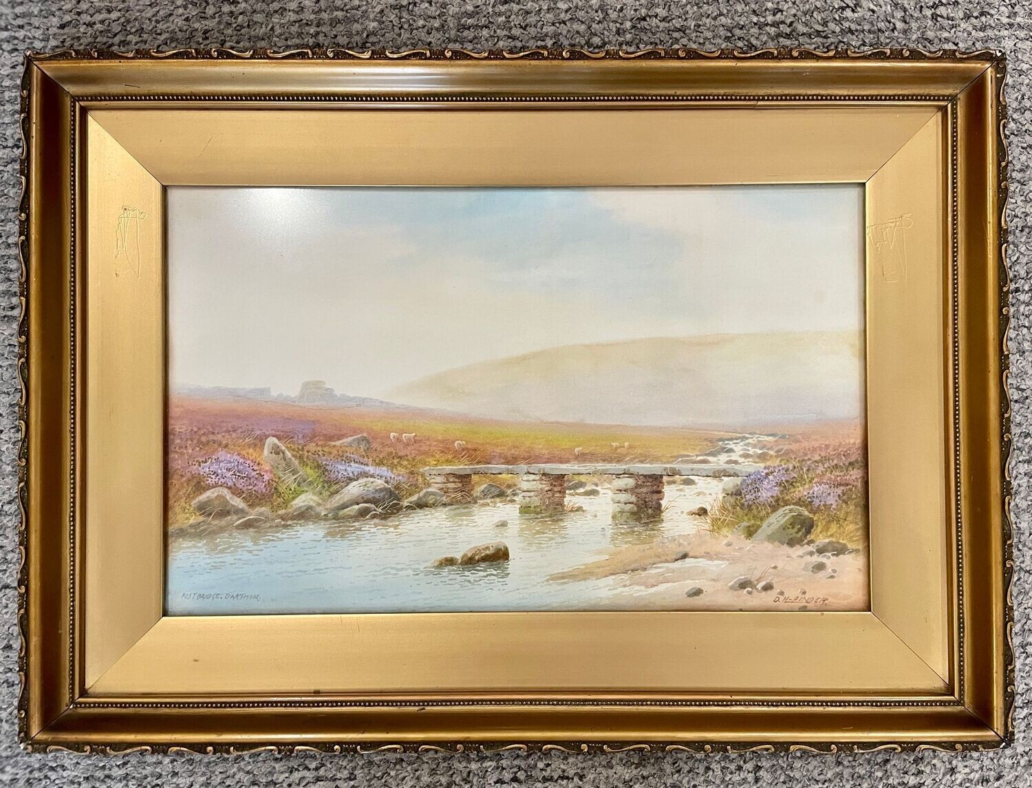Douglas Pinder Signed Dartmoor Watercolour