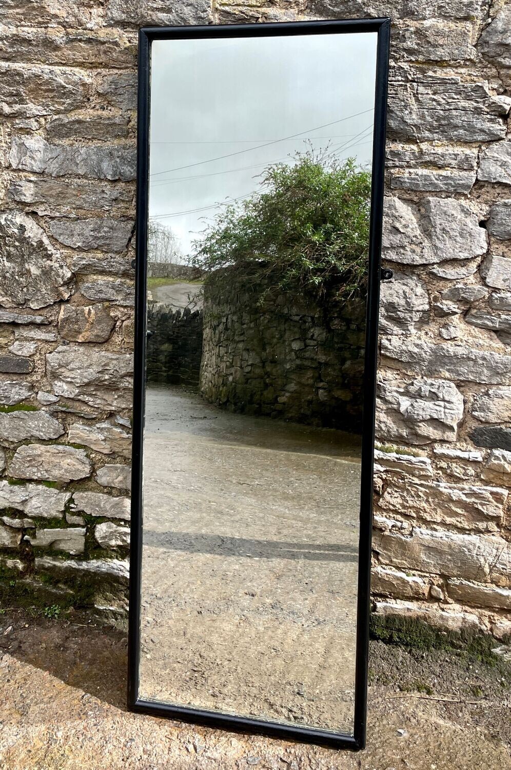 Large Antique Ebonised Tailor's Mirror