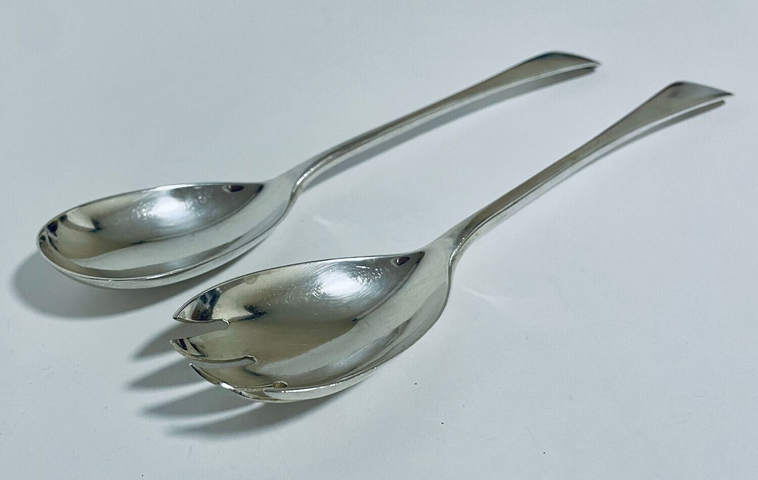 Antique Silver Salad Servers