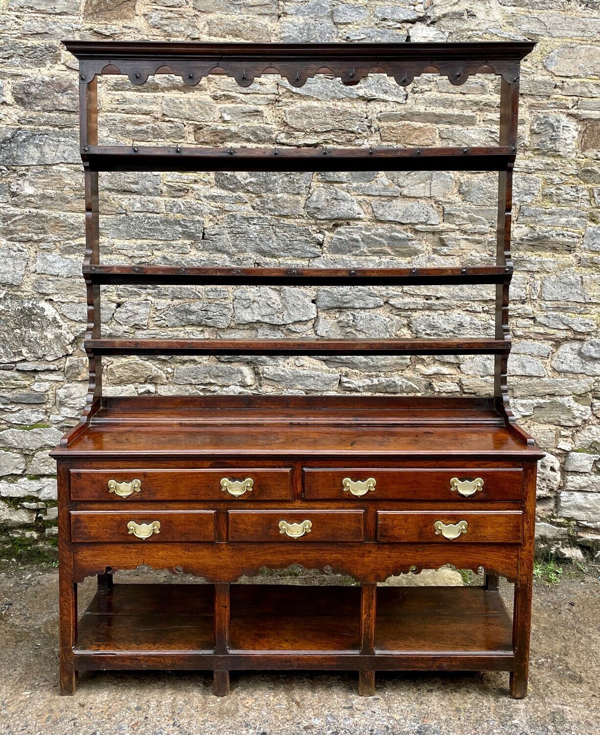 Georgian Oak Potboard Dresser