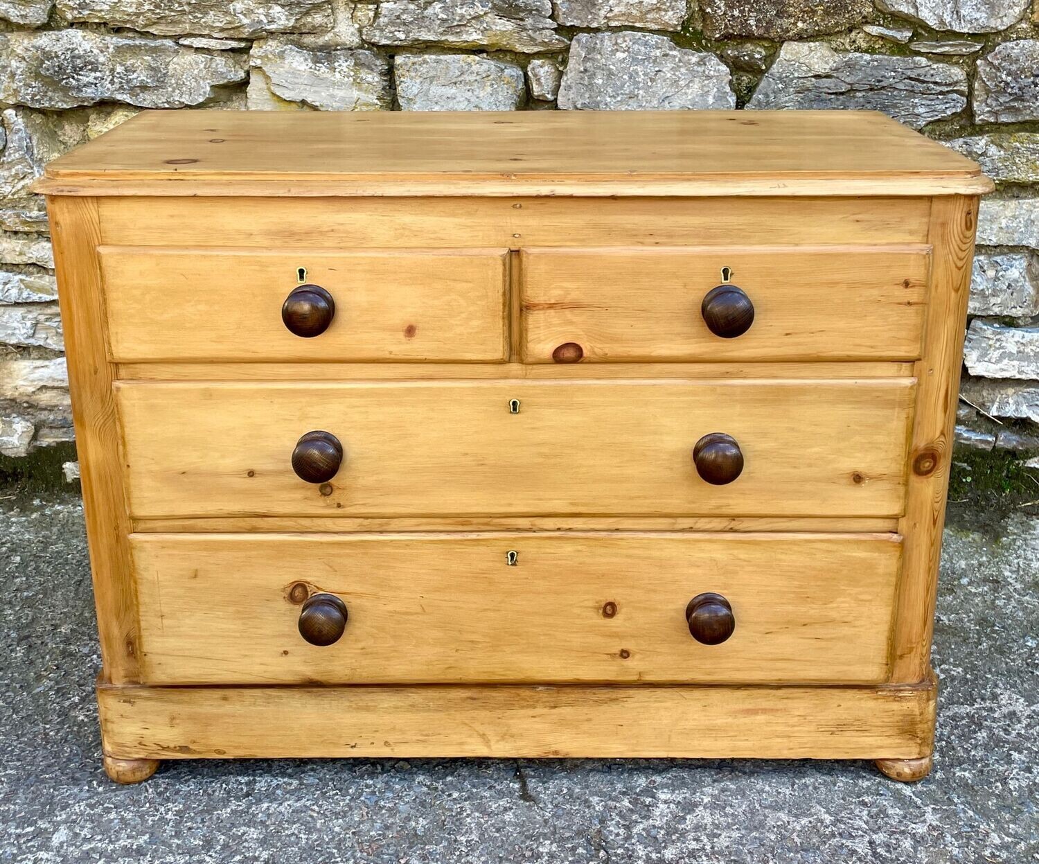 Antique Stripped Pine Chest of Drawers