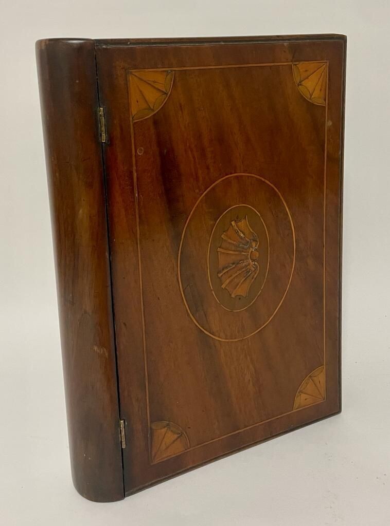 Antique Inlaid Wooden Book Box