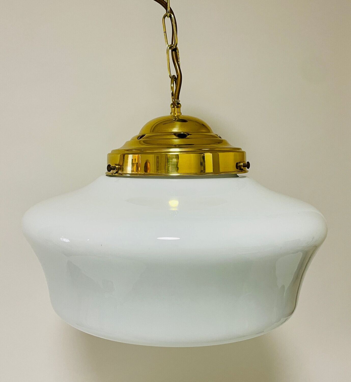 Antique Opaline Pendant Light