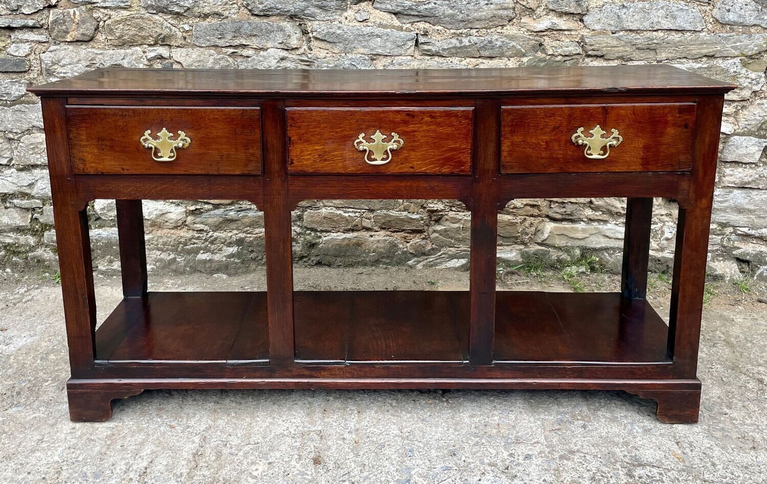 Georgian Oak Potboard Dresser Base